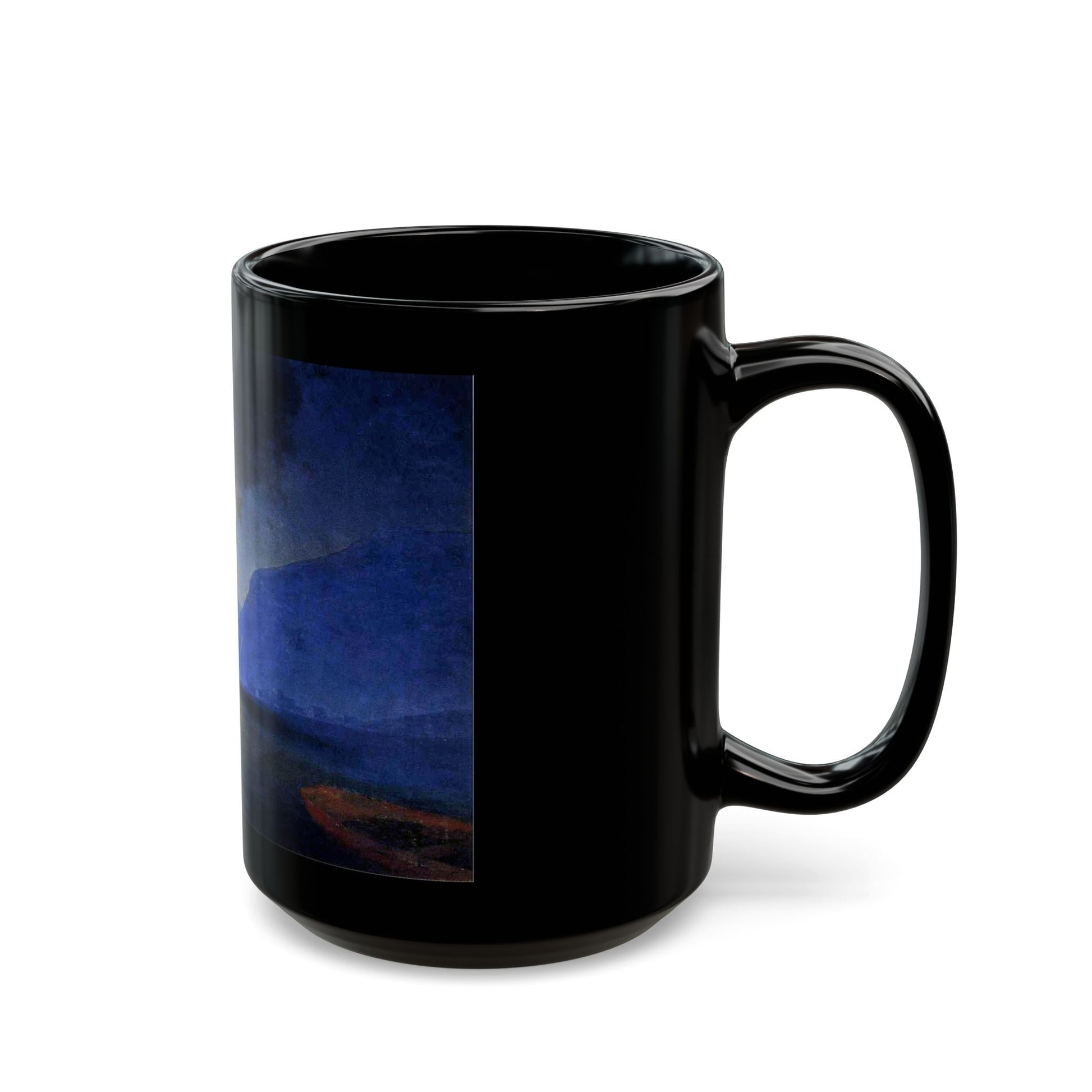 Ivan Constantinovich Aivazovsky (1817-1900) Exploding Ship - Black Coffee Mug-Go Mug Yourself
