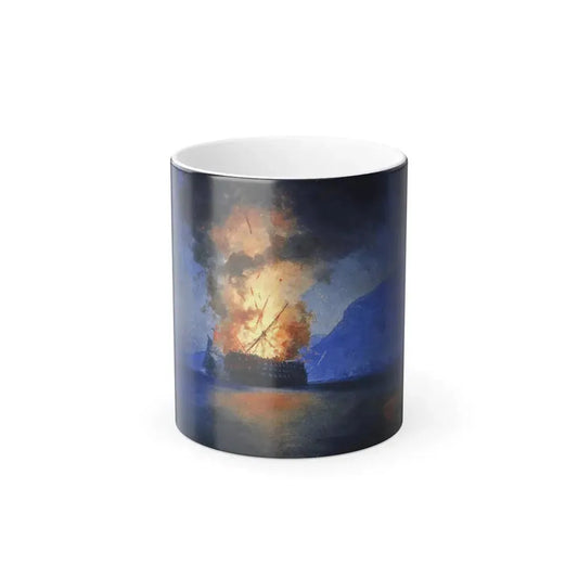 Ivan Constantinovich Aivazovsky (1817-1900) Exploding Ship - Color Changing Mug 11oz 11oz - Go Mug Yourself