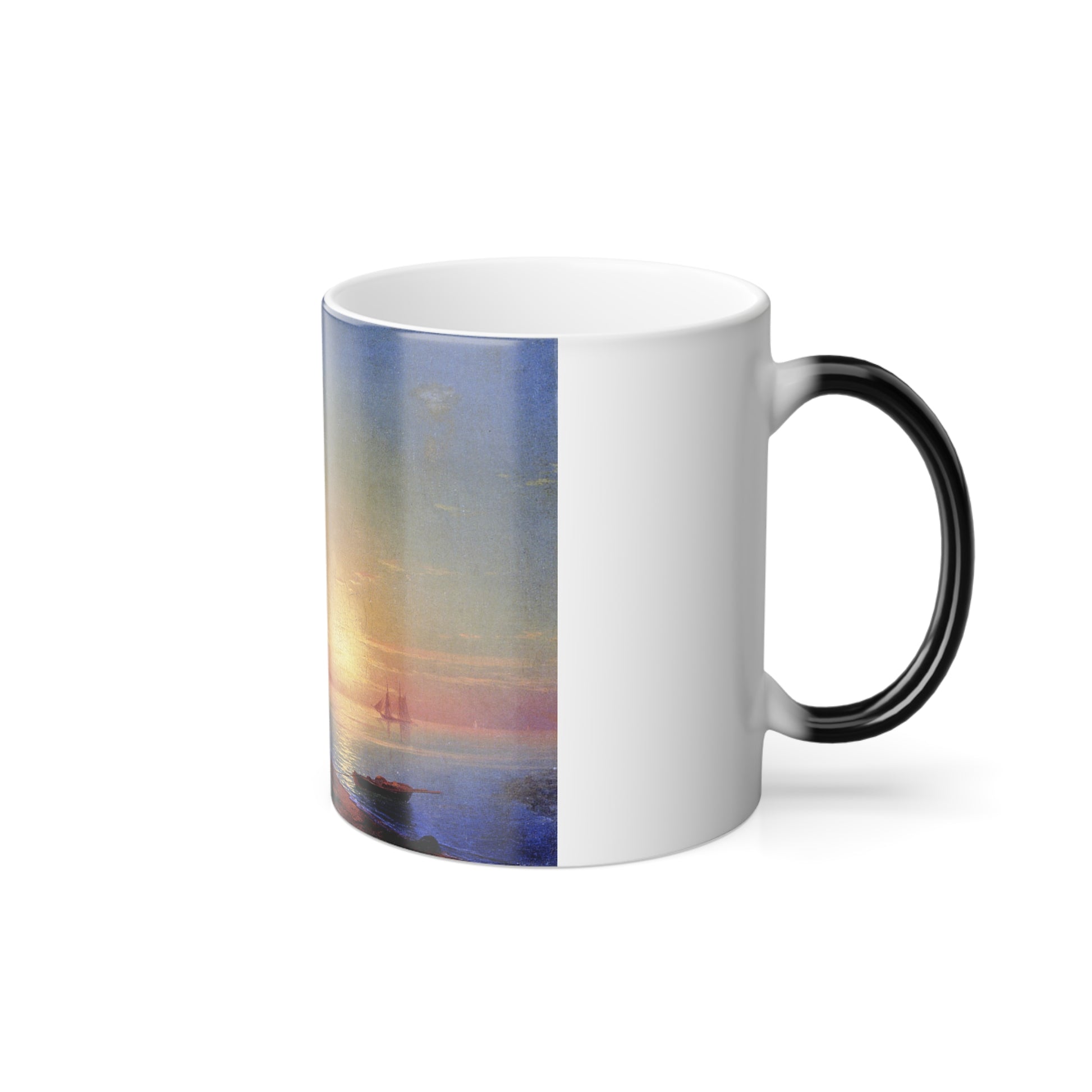 Ivan Constantinovich Aivazovsky (1817-1900) Figures in a Coastal Landscape at Sunset - Color Changing Mug 11oz-Go Mug Yourself