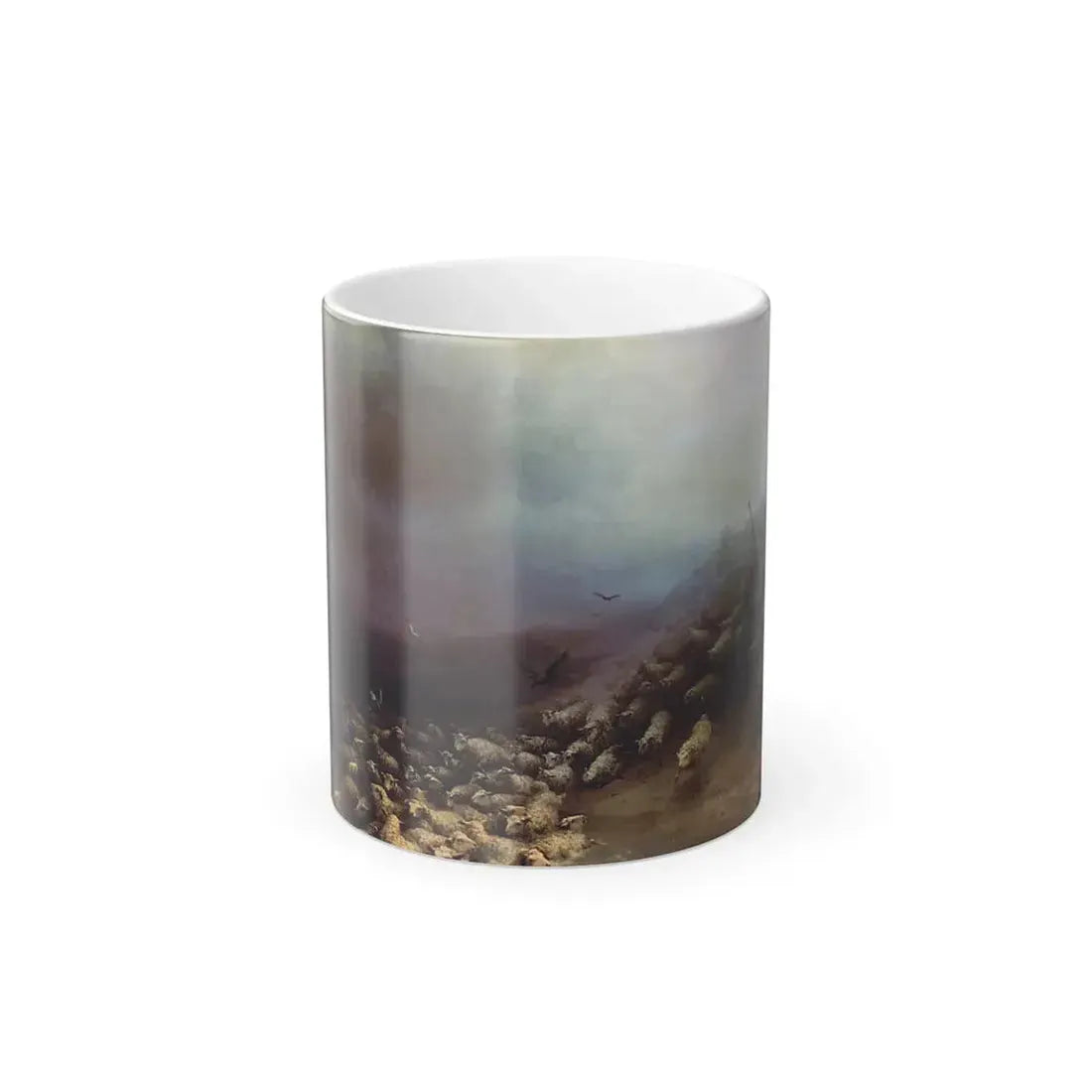 Ivan Constantinovich Aivazovsky (1817-1900)Flock of Sheep in a Storm - Color Changing Mug 11oz 11oz - Go Mug Yourself