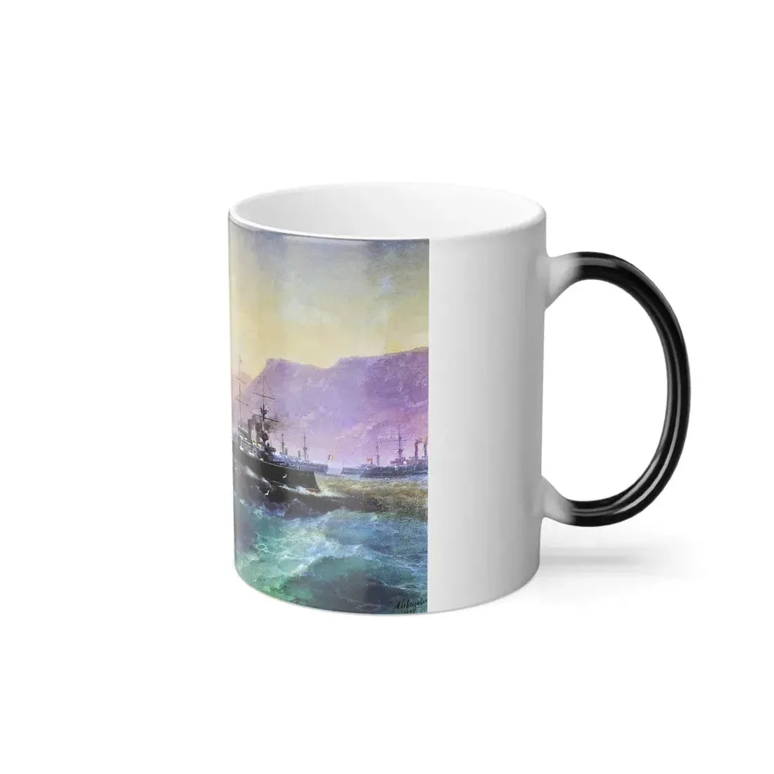 Ivan Constantinovich Aivazovsky (1817-1900)Gunboat off Crete - Color Changing Mug 11oz - Go Mug Yourself