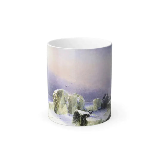 Ivan Constantinovich Aivazovsky (1817-1900) Ice-Breakers on the Frozen Neva in St Petersburg - Color Changing Mug 11oz 11oz - Go Mug Yourself