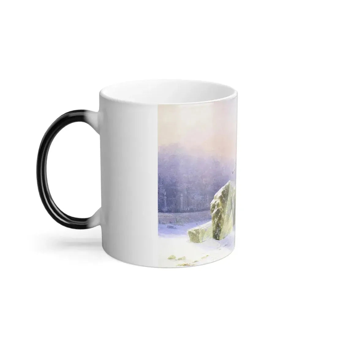 Ivan Constantinovich Aivazovsky (1817-1900) Ice-Breakers on the Frozen Neva in St Petersburg - Color Changing Mug 11oz - Go Mug Yourself