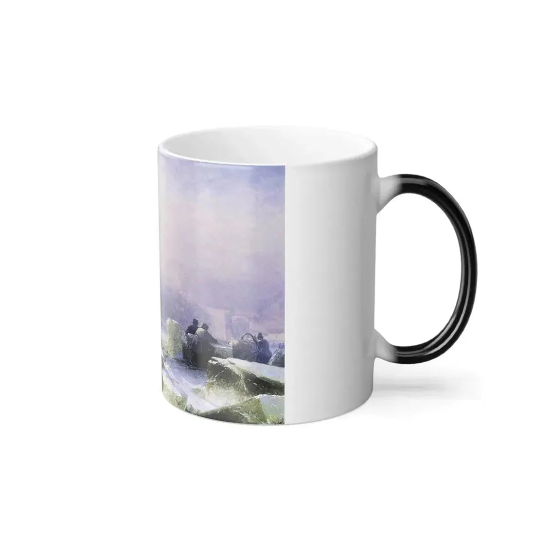 Ivan Constantinovich Aivazovsky (1817-1900) Ice-Breakers on the Frozen Neva in St Petersburg - Color Changing Mug 11oz - Go Mug Yourself