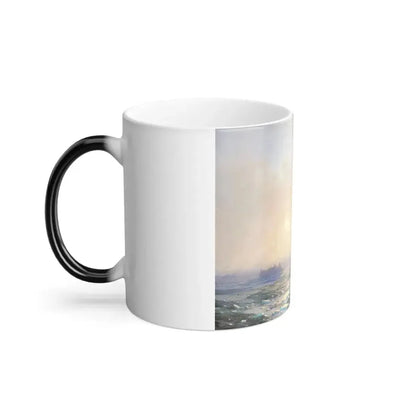 Ivan Constantinovich Aivazovsky (1817-1900) Ice on the Dneipr River - Color Changing Mug 11oz - Go Mug Yourself