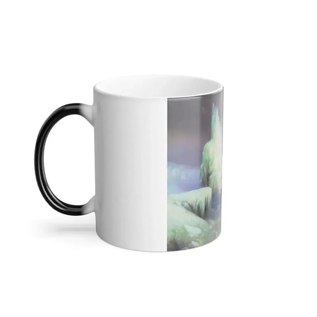 Ivan Constantinovich Aivazovsky (1817-1900) Icebergs in Antarctica - Color Changing Mug 11oz - Go Mug Yourself