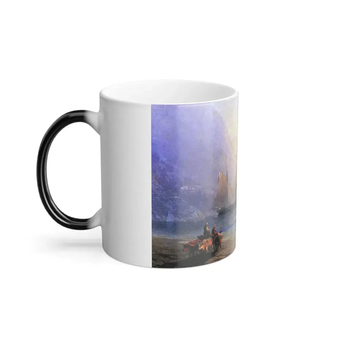 Ivan Constantinovich Aivazovsky (1817-1900) Loading Provisions off the Crimean Coast - Color Changing Mug 11oz - Go Mug Yourself
