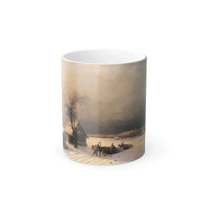 Ivan Constantinovich Aivazovsky (1817-1900) Moscow in Winter from the Sparrow Hills - oil on canvas - 1872 - Color Changing Mug 11oz 11oz - Go Mug Yourself