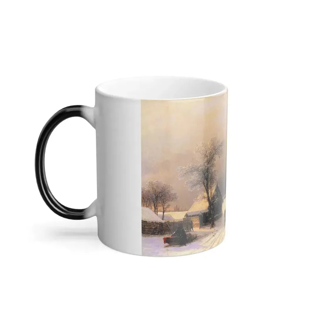 Ivan Constantinovich Aivazovsky (1817-1900) Moscow in Winter from the Sparrow Hills - oil on canvas - 1872 - Color Changing Mug 11oz - Go Mug Yourself