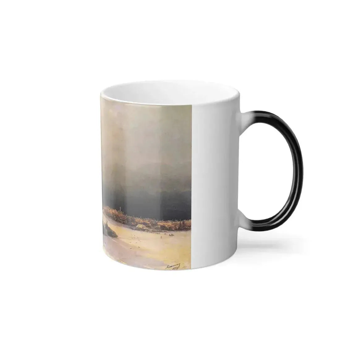 Ivan Constantinovich Aivazovsky (1817-1900) Moscow in Winter from the Sparrow Hills - oil on canvas - 1872 - Color Changing Mug 11oz - Go Mug Yourself