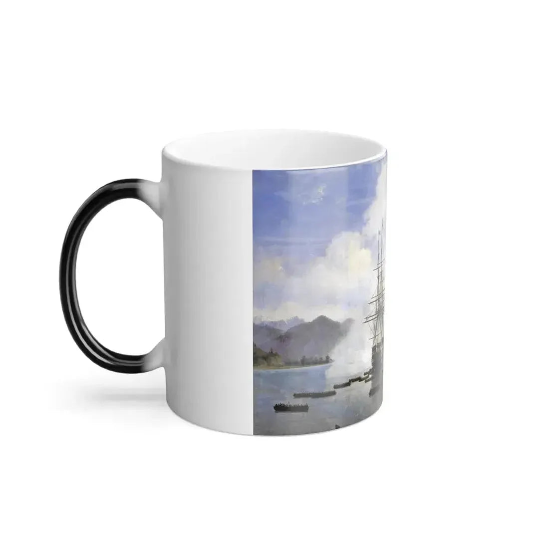 Ivan Constantinovich Aivazovsky (1817-1900) N N Rajevsky Landing at Subashi - Color Changing Mug 11oz - Go Mug Yourself