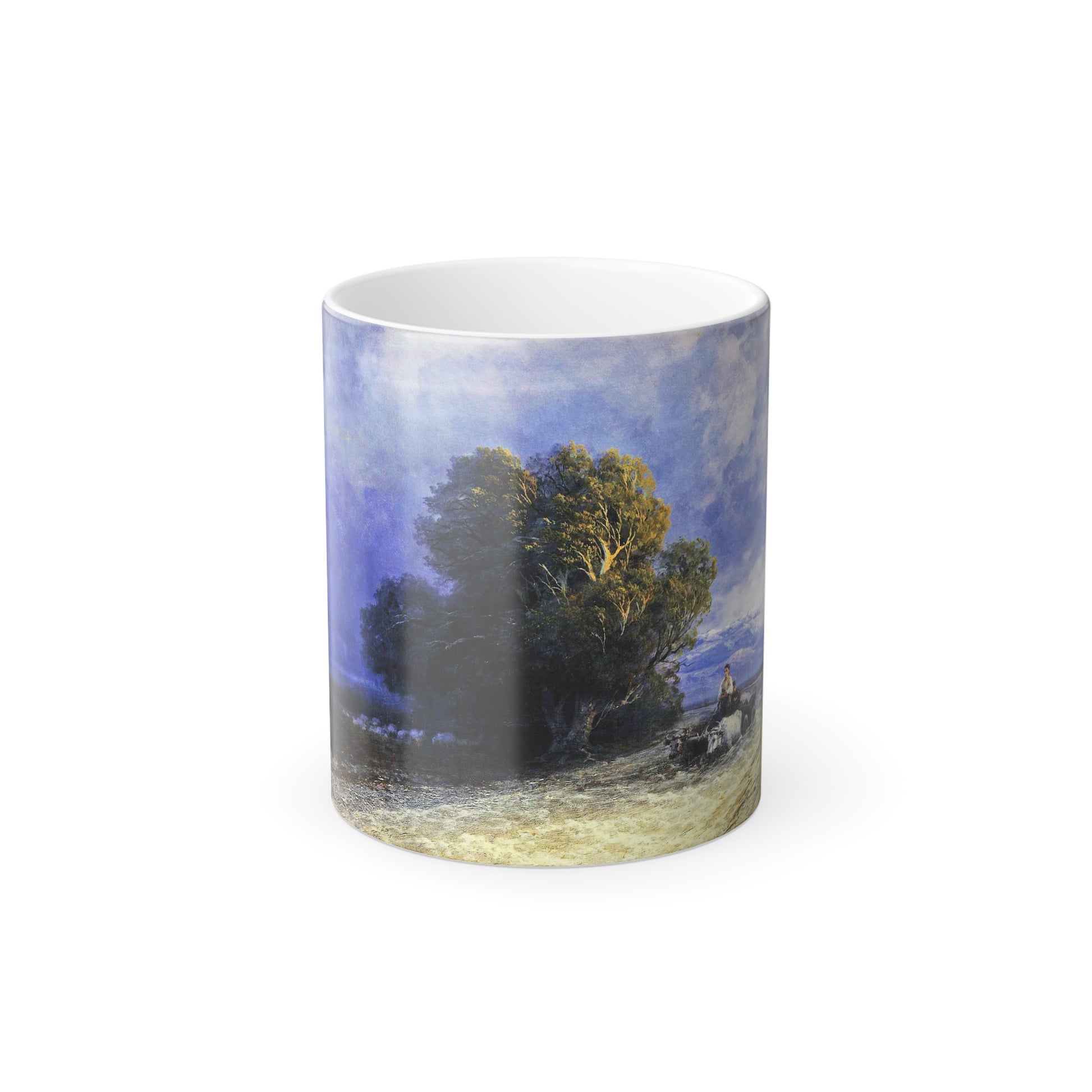 Ivan Constantinovich Aivazovsky (1817-1900) Ox Cart Crossing a Flooded Plain (detail) - Color Changing Mug 11oz-11oz-Go Mug Yourself
