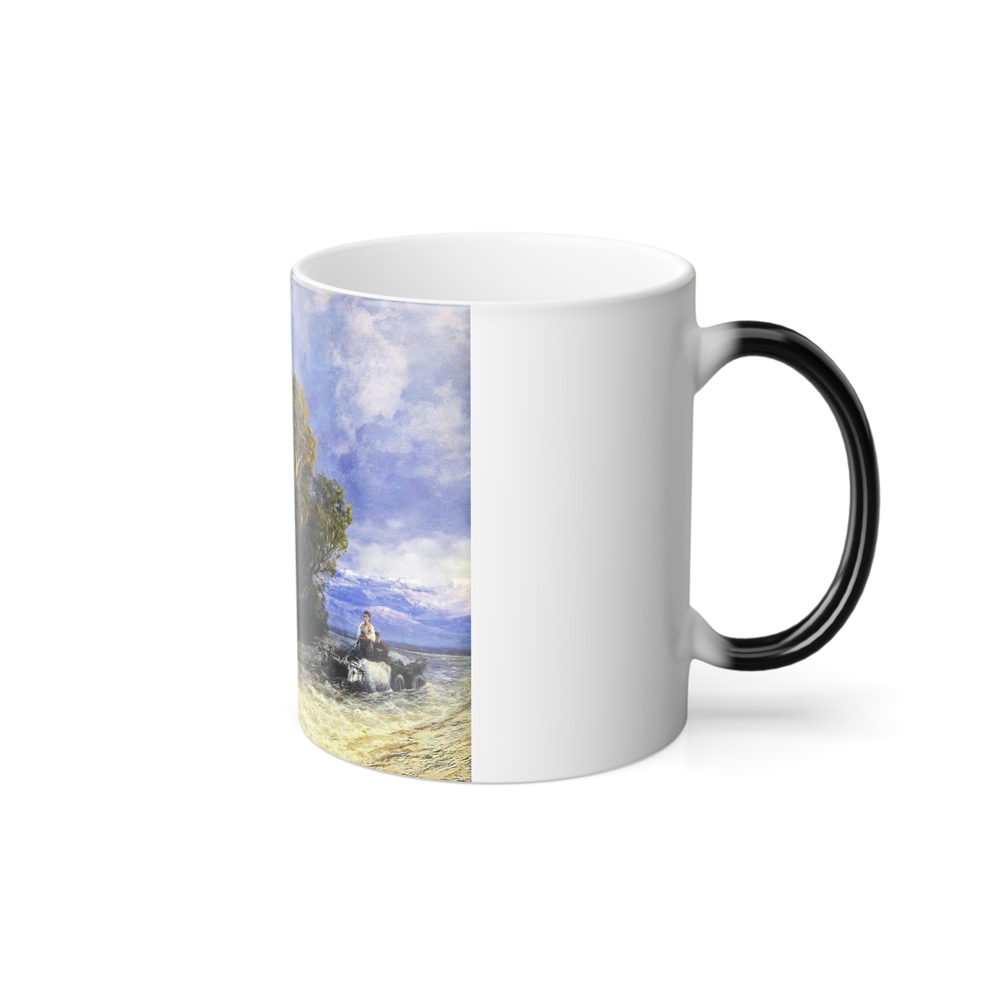 Ivan Constantinovich Aivazovsky (1817-1900) Ox Cart Crossing a Flooded Plain (detail) - Color Changing Mug 11oz-Go Mug Yourself