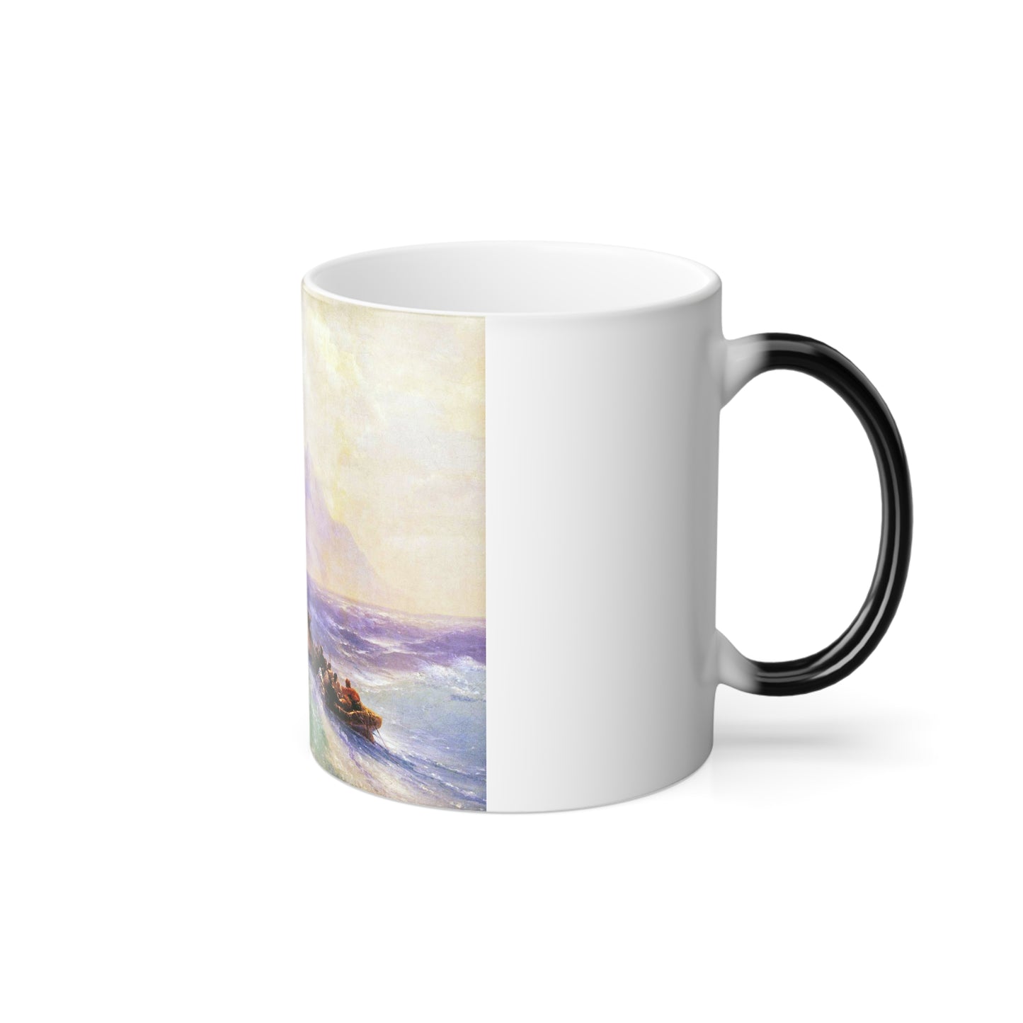 Ivan Constantinovich Aivazovsky (1817-1900) Rescue at Sea (detail) - Color Changing Mug 11oz-Go Mug Yourself