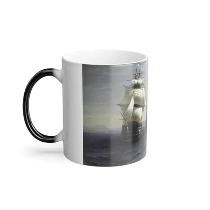 Ivan Constantinovich Aivazovsky (1817-1900) Russian Black Sea Fleet on a Parade Review in 1849 - Color Changing Mug 11oz - Go Mug Yourself