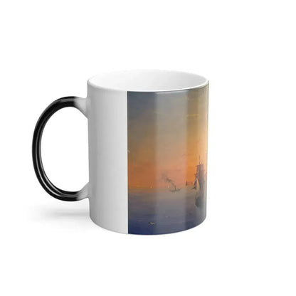 Ivan Constantinovich Aivazovsky (1817-1900) Russian Fleet at Sunset - Color Changing Mug 11oz - Go Mug Yourself