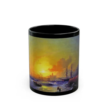 Ivan Constantinovich Aivazovsky (1817-1900) Seascape, Malaga - Black Coffee Mug 11oz - Go Mug Yourself