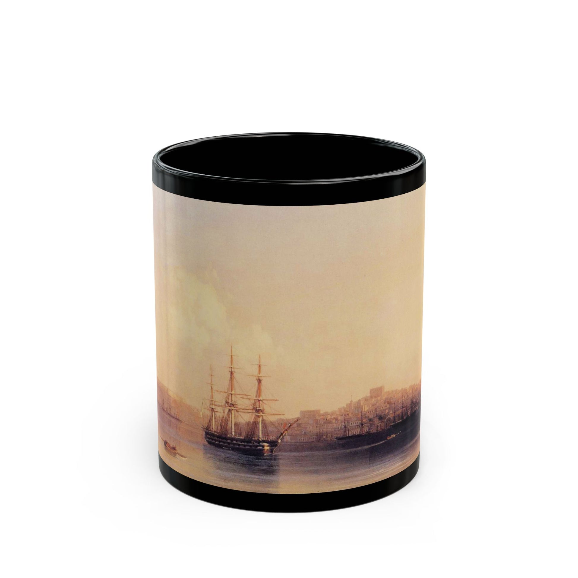 Ivan Constantinovich Aivazovsky (1817-1900) Sebastopol - 1852 - Black Coffee Mug-11oz-Go Mug Yourself