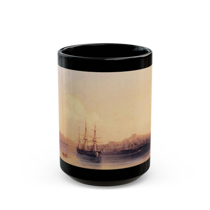 Ivan Constantinovich Aivazovsky (1817-1900) Sebastopol - 1852 - Black Coffee Mug-15oz-Go Mug Yourself