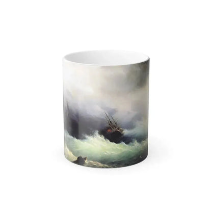 Ivan Constantinovich Aivazovsky (1817-1900) Ships in a Storm - Color Changing Mug 11oz 11oz - Go Mug Yourself