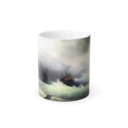 Ivan Constantinovich Aivazovsky (1817-1900) Ships in a Storm - Color Changing Mug 11oz 11oz - Go Mug Yourself