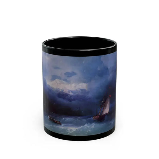 Ivan Constantinovich Aivazovsky (1817-1900)  Stormy Sea - Black Coffee Mug 11oz - Go Mug Yourself