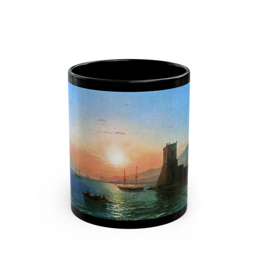 Ivan Constantinovich Aivazovsky (1817-1900) Sunset, Feodosiya - Black Coffee Mug-11oz-Go Mug Yourself