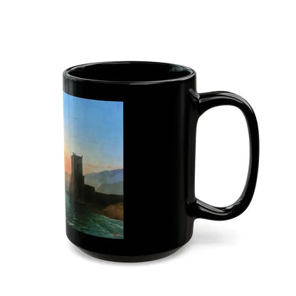 Ivan Constantinovich Aivazovsky (1817-1900)  Sunset, Feodosiya - Black Coffee Mug - Go Mug Yourself
