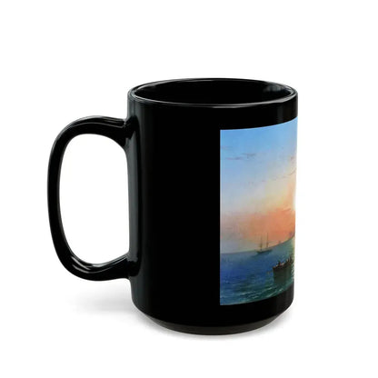 Ivan Constantinovich Aivazovsky (1817-1900)  Sunset, Feodosiya - Black Coffee Mug - Go Mug Yourself
