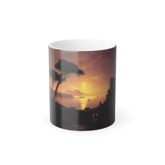 Ivan Constantinovich Aivazovsky (1817-1900) The Bay of Naples by Moonlight - Color Changing Mug 11oz 11oz - Go Mug Yourself