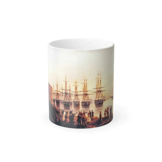 Ivan Constantinovich Aivazovsky (1817-1900) The Russian Squadron on the Sebastopol Roads (detail) - Color Changing Mug 11oz 11oz - Go Mug Yourself