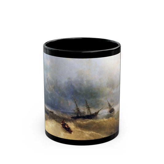 Ivan Constantinovich Aivazovsky (1817-1900) The Shipwreck - Black Coffee Mug-11oz-Go Mug Yourself
