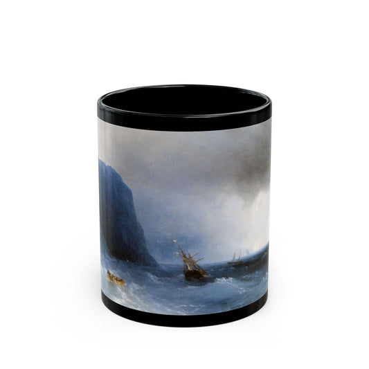 Ivan Constantinovich Aivazovsky (1817-1900) The Survivors - Black Coffee Mug-11oz-Go Mug Yourself