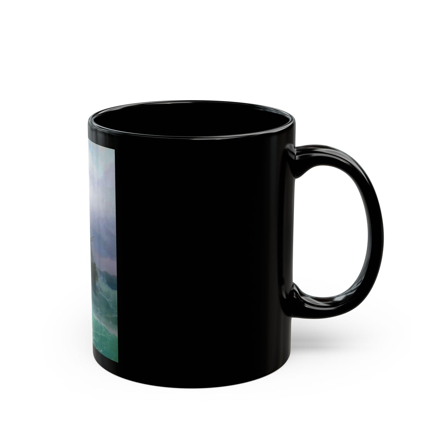 Ivan Constantinovich Aivazovsky (1817-1900) The Tempest - Black Coffee Mug-Go Mug Yourself