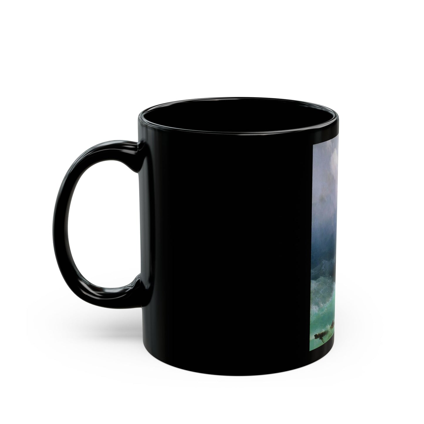 Ivan Constantinovich Aivazovsky (1817-1900) The Tempest - Black Coffee Mug-Go Mug Yourself