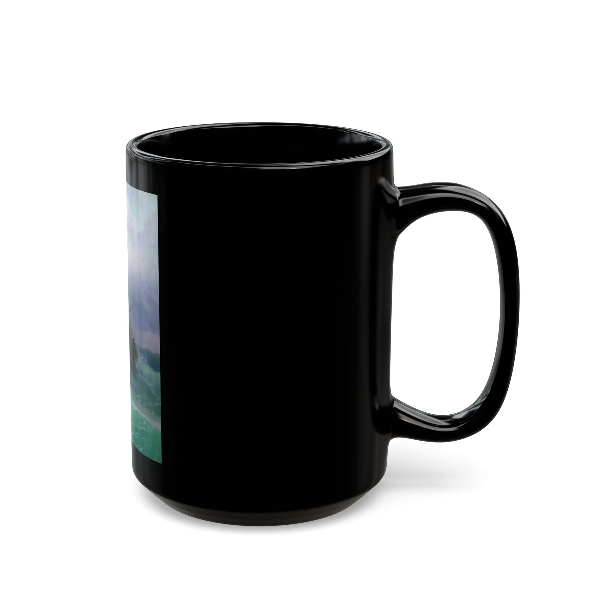 Ivan Constantinovich Aivazovsky (1817-1900) The Tempest - Black Coffee Mug-Go Mug Yourself