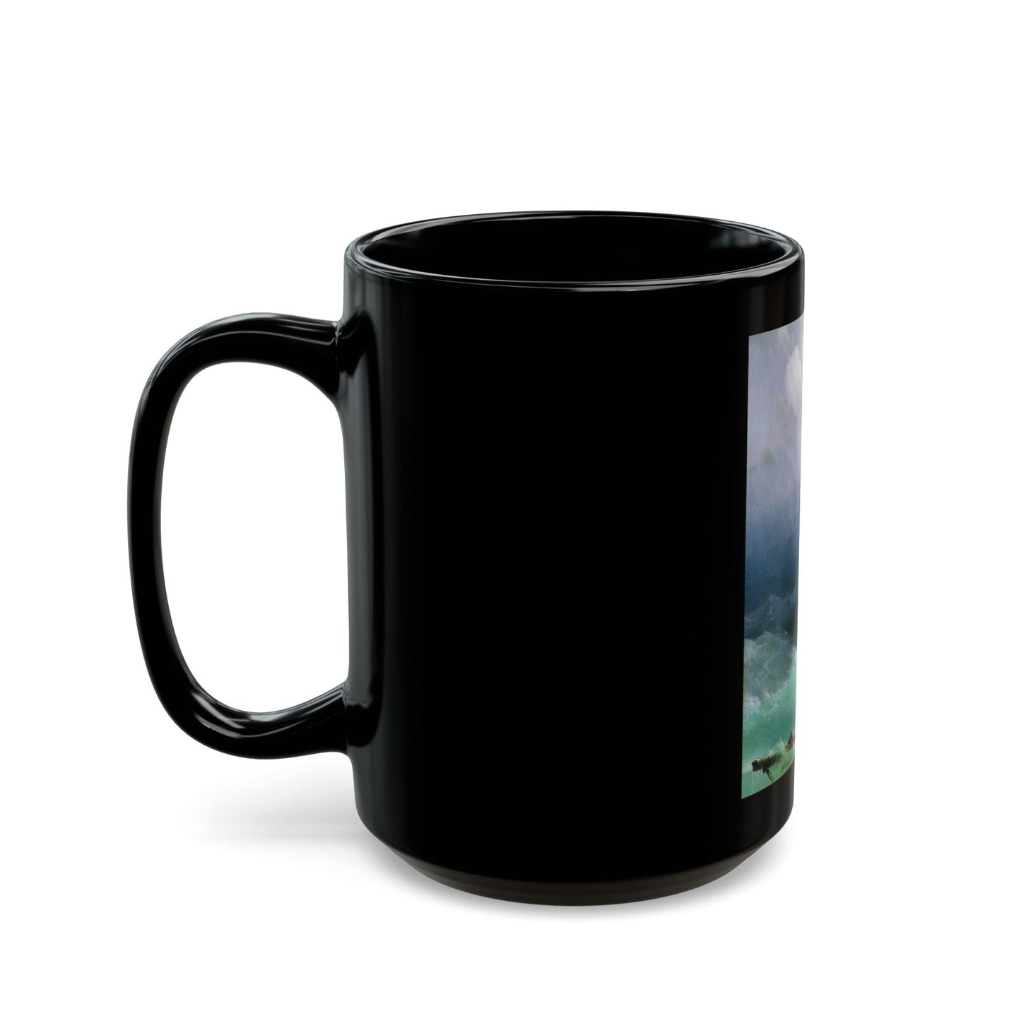 Ivan Constantinovich Aivazovsky (1817-1900) The Tempest - Black Coffee Mug-Go Mug Yourself