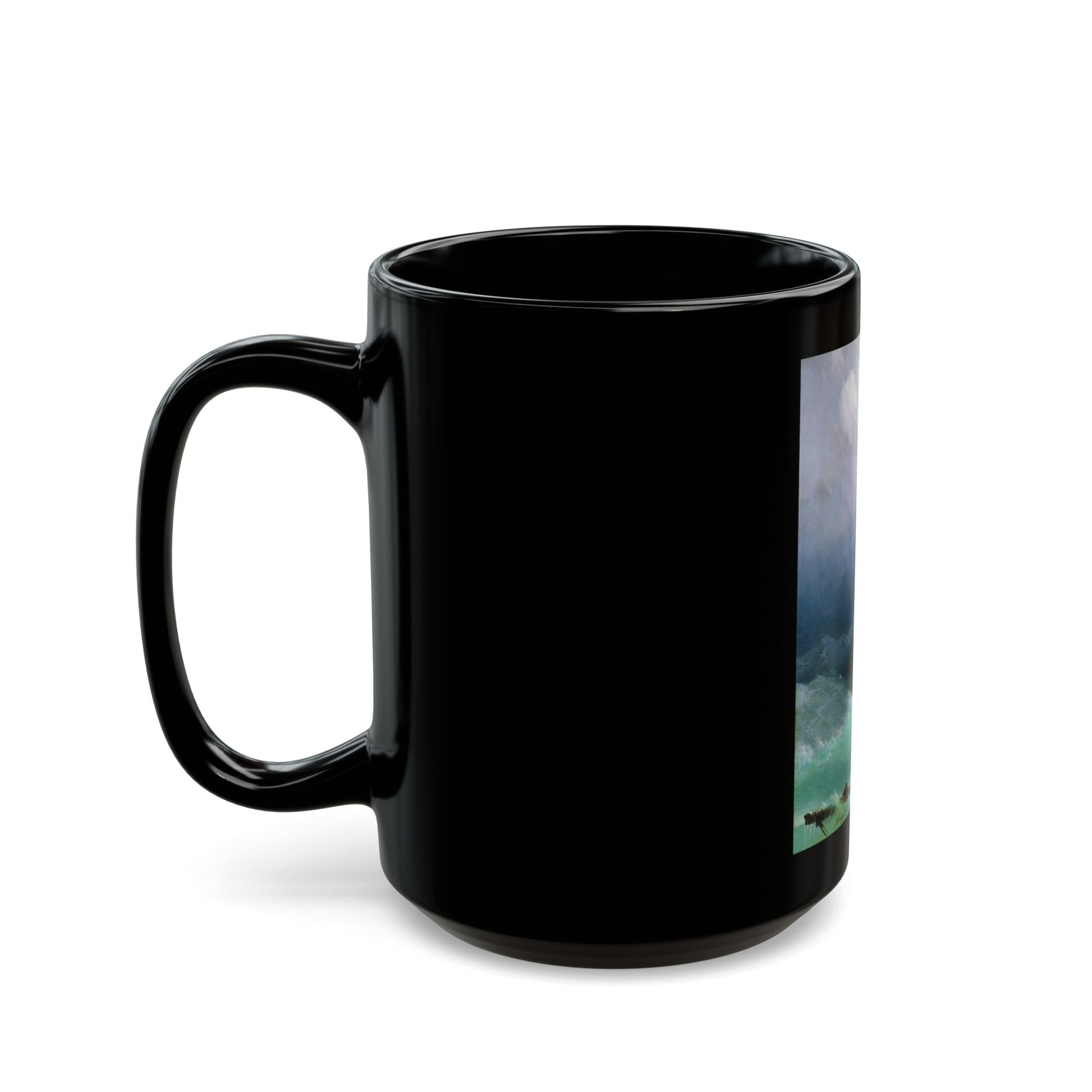 Ivan Constantinovich Aivazovsky (1817-1900) The Tempest - Black Coffee Mug-Go Mug Yourself