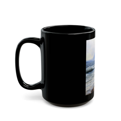 Ivan Constantinovich Aivazovsky (1817-1900) The Tide - Black Coffee Mug-Go Mug Yourself