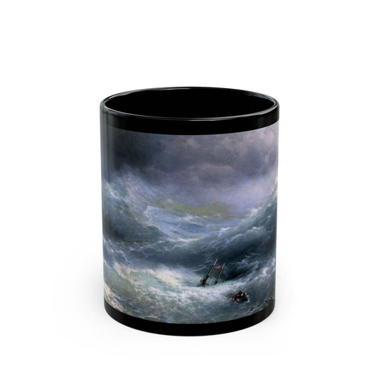 Ivan Constantinovich Aivazovsky (1817-1900) The Wave - Black Coffee Mug-11oz-Go Mug Yourself