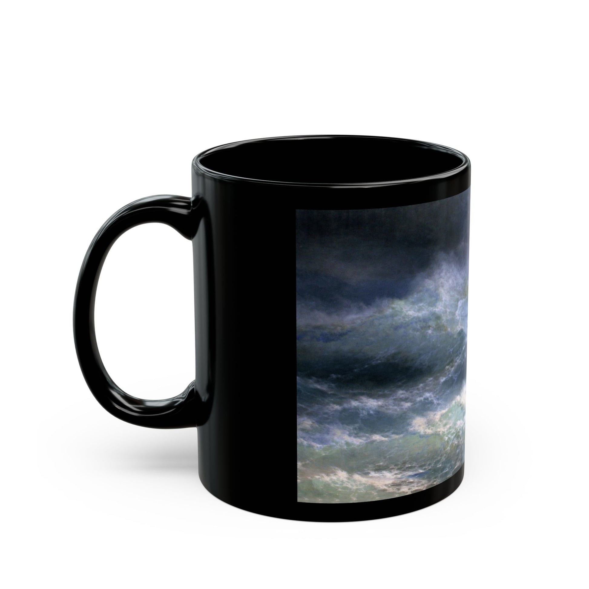 Ivan Constantinovich Aivazovsky (1817-1900) The Wave - Black Coffee Mug-Go Mug Yourself