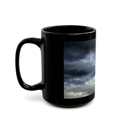 Ivan Constantinovich Aivazovsky (1817-1900) The Wave - Black Coffee Mug-Go Mug Yourself