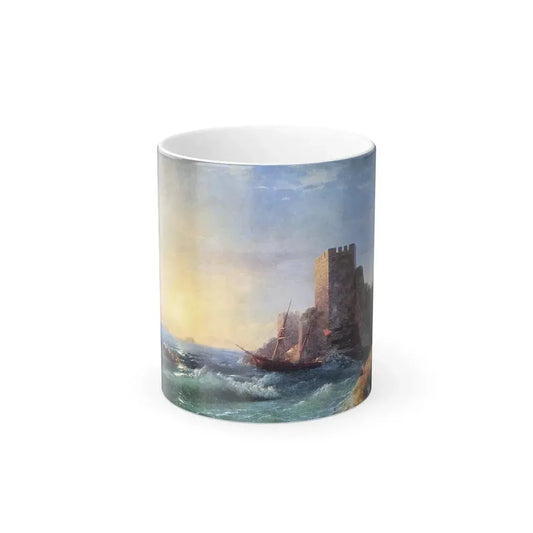 Ivan Constantinovich Aivazovsky (1817-1900)  Towers on the Coast of the Bosporus - Color Changing Mug 11oz 11oz - Go Mug Yourself