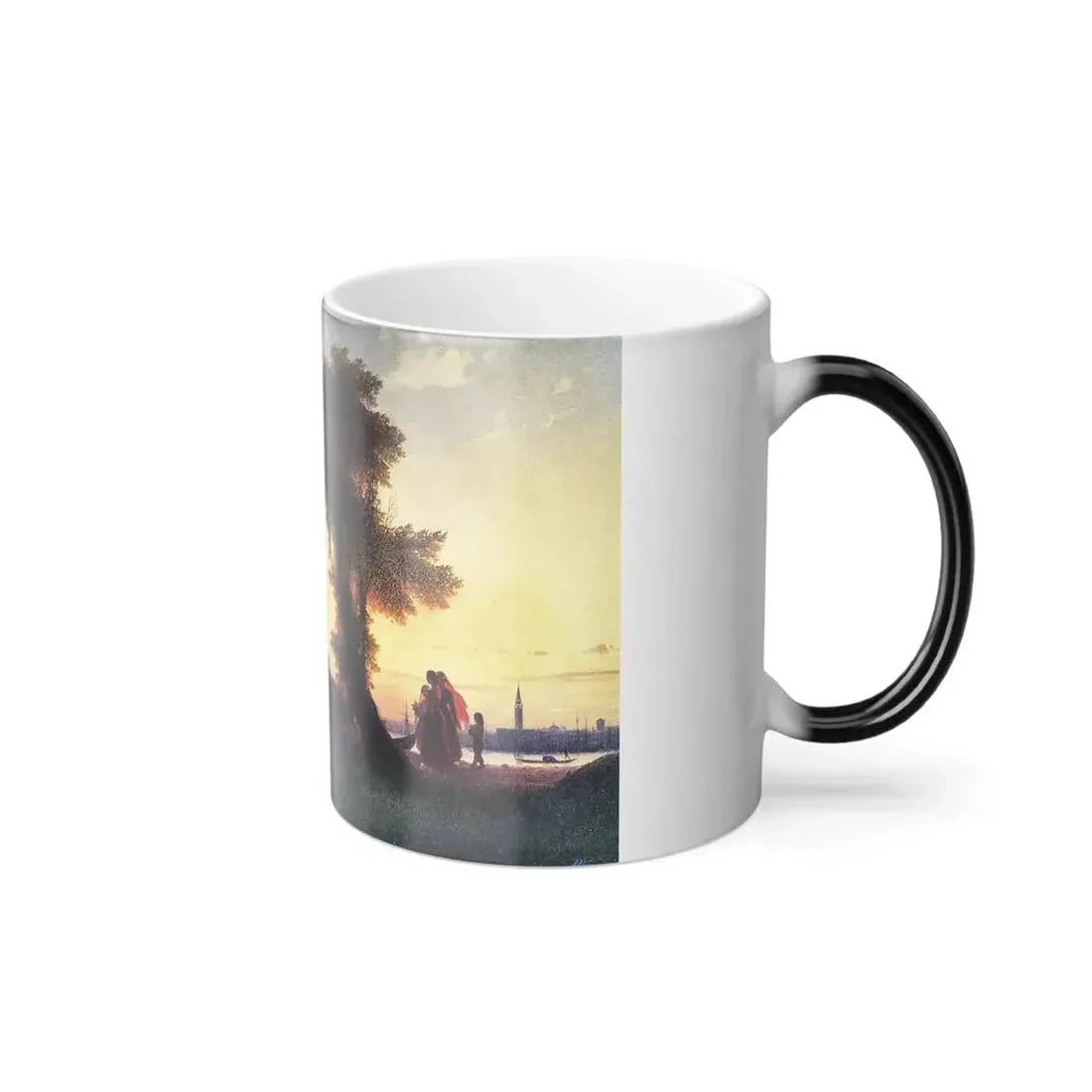 Ivan Constantinovich Aivazovsky (1817-1900)  View of a Bay Near Venice - Color Changing Mug 11oz - Go Mug Yourself
