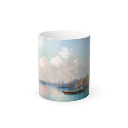 Ivan Constantinovich Aivazovsky (1817-1900) View of the Odessa harbour with ships - Color Changing Mug 11oz 11oz - Go Mug Yourself