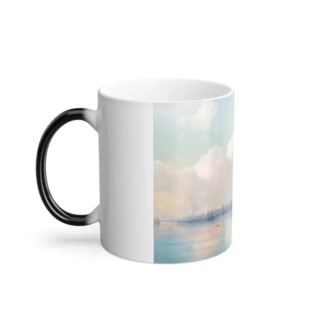 Ivan Constantinovich Aivazovsky (1817-1900) View of the Odessa harbour with ships - Color Changing Mug 11oz - Go Mug Yourself