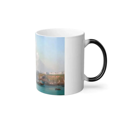 Ivan Constantinovich Aivazovsky (1817-1900) View of the Odessa harbour with ships - Color Changing Mug 11oz - Go Mug Yourself