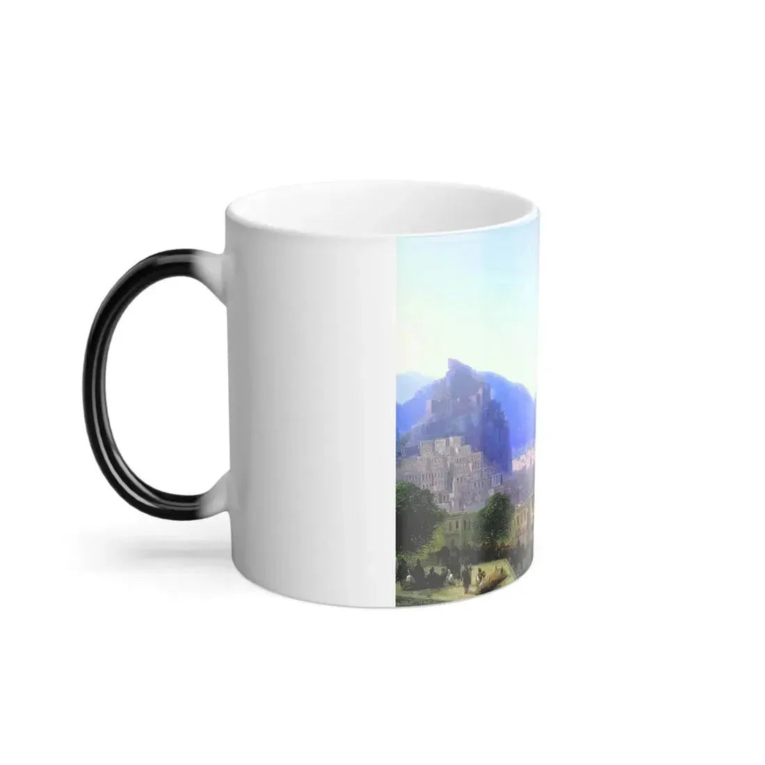 Ivan Constantinovich Aivazovsky (1817-1900) View of Tiflis from Sade Abaza - Color Changing Mug 11oz - Go Mug Yourself