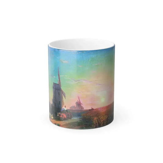 Ivan Constantinovich Aivazovsky (1817-1900) Windmill, Zakat - Color Changing Mug 11oz 11oz - Go Mug Yourself