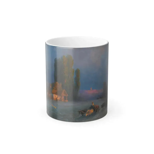 Ivan Konstantinovich Aivazovsky (1817-1900) Evening Glow - Oil on Canvas - Color Changing Mug 11oz 11oz - Go Mug Yourself